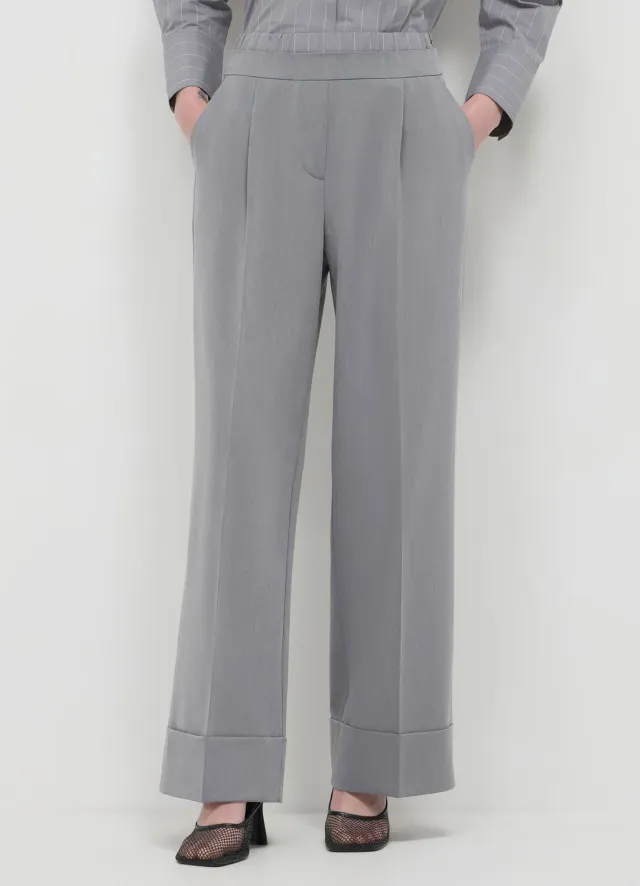 Calliope Pantaloni straight femme revers regular