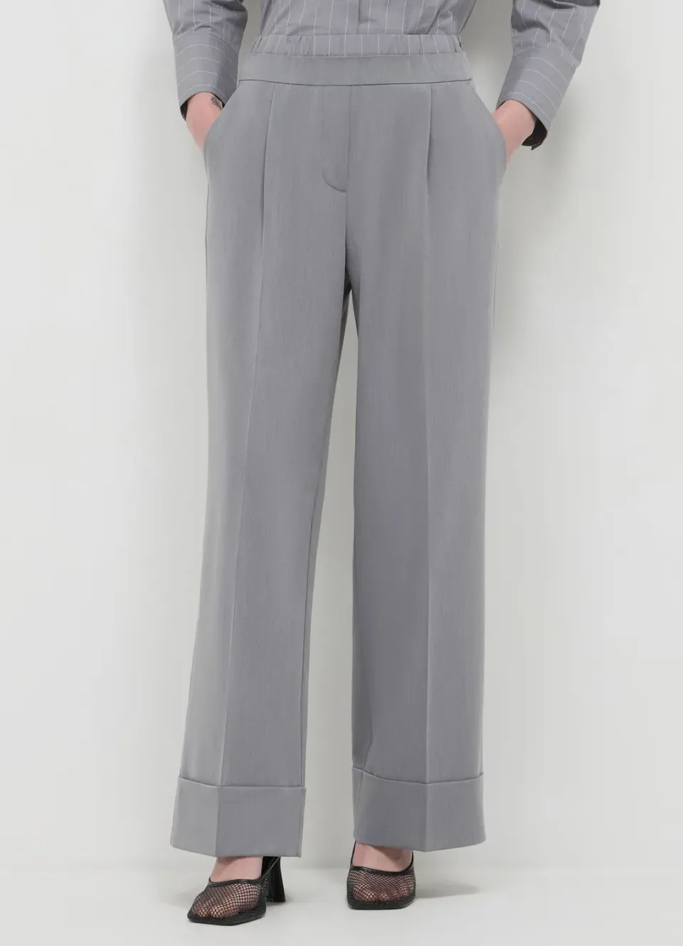 Calliope Pantaloni straight femme revers regular