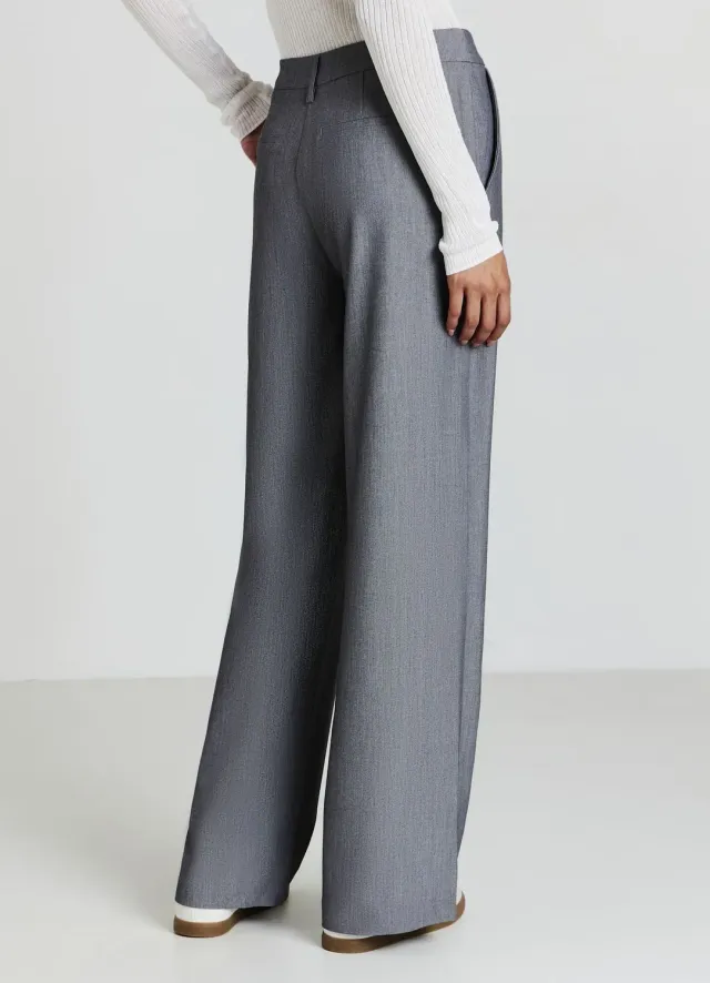 Calliope pantalon palazzo large bureau femme