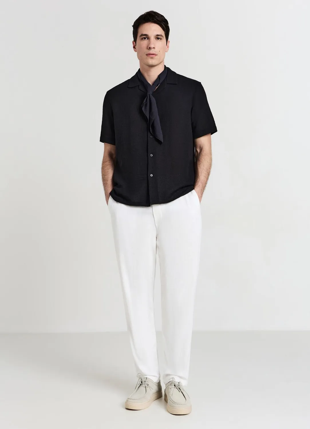 Calliope chemise bowling unie coton homme