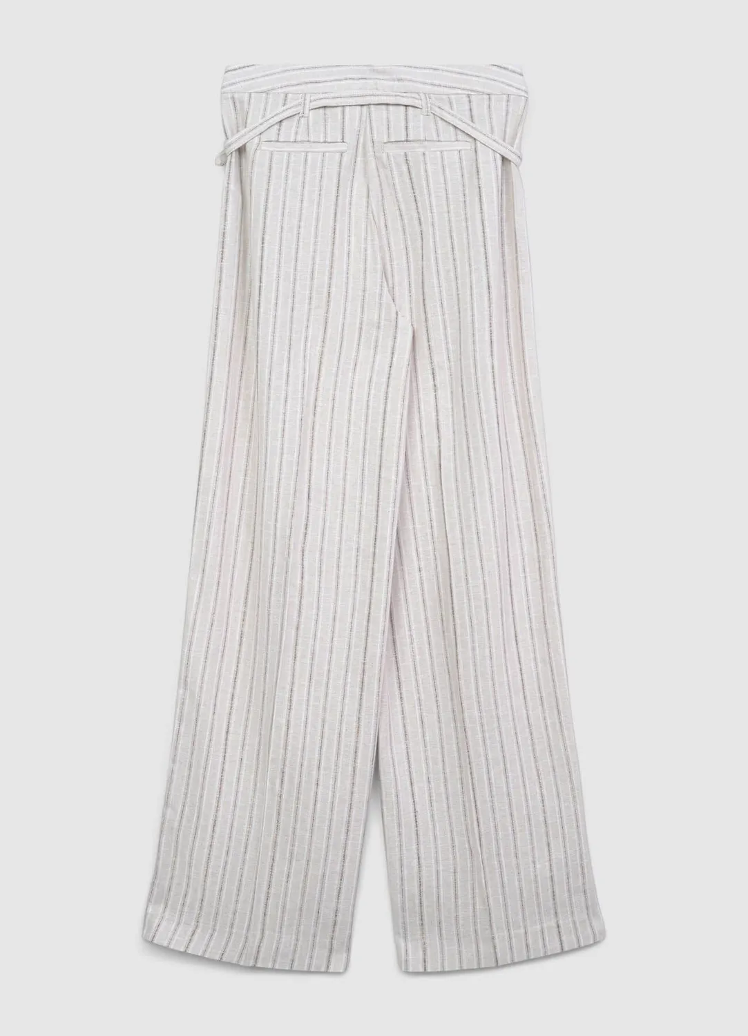 Calliope pantalon palazzo rayé pantalon lin femme