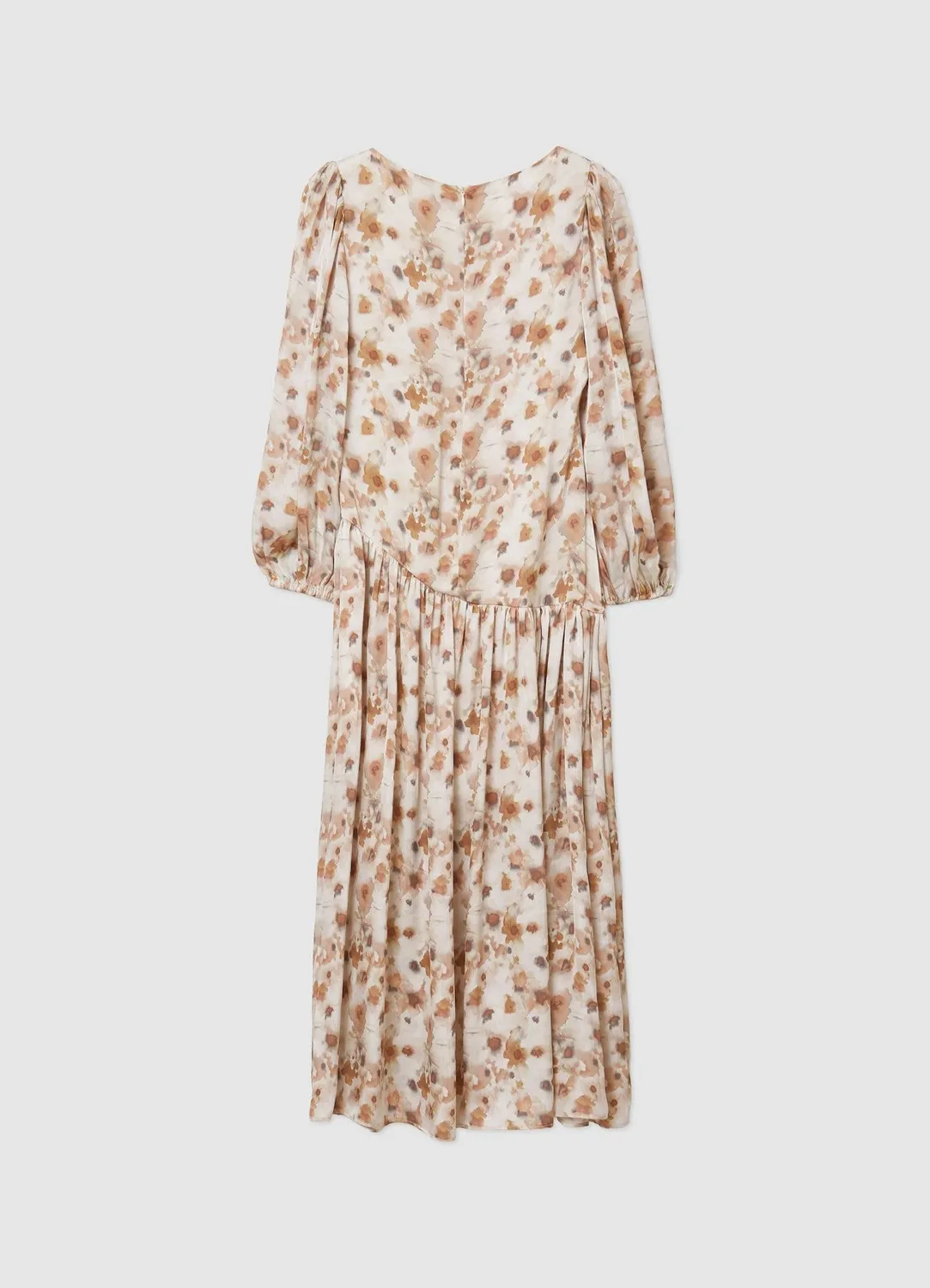 Calliope Atelier robe arabia satin fleurs manches longues