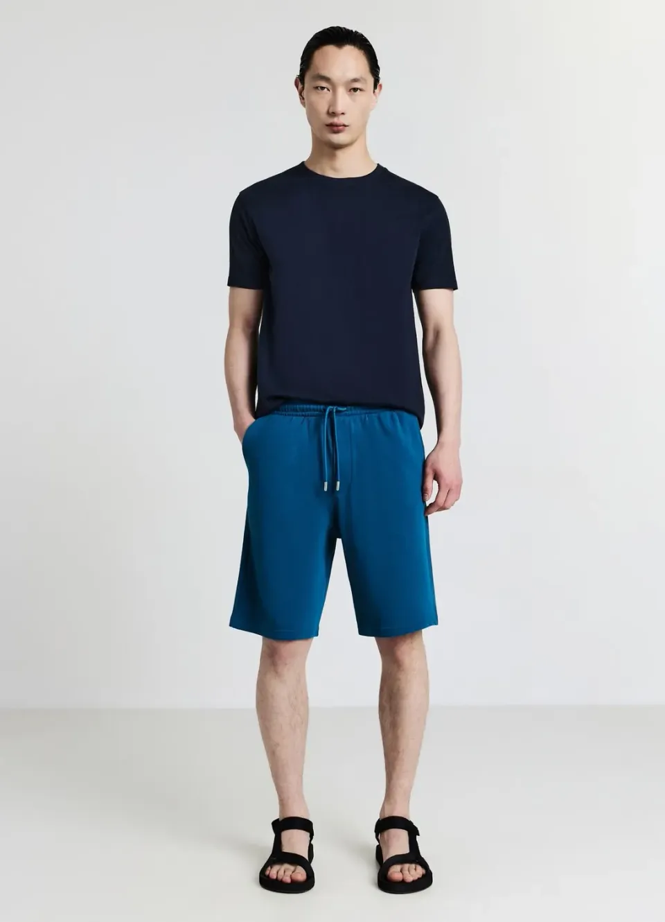 Calliope short de sport homme coton uni à cordon