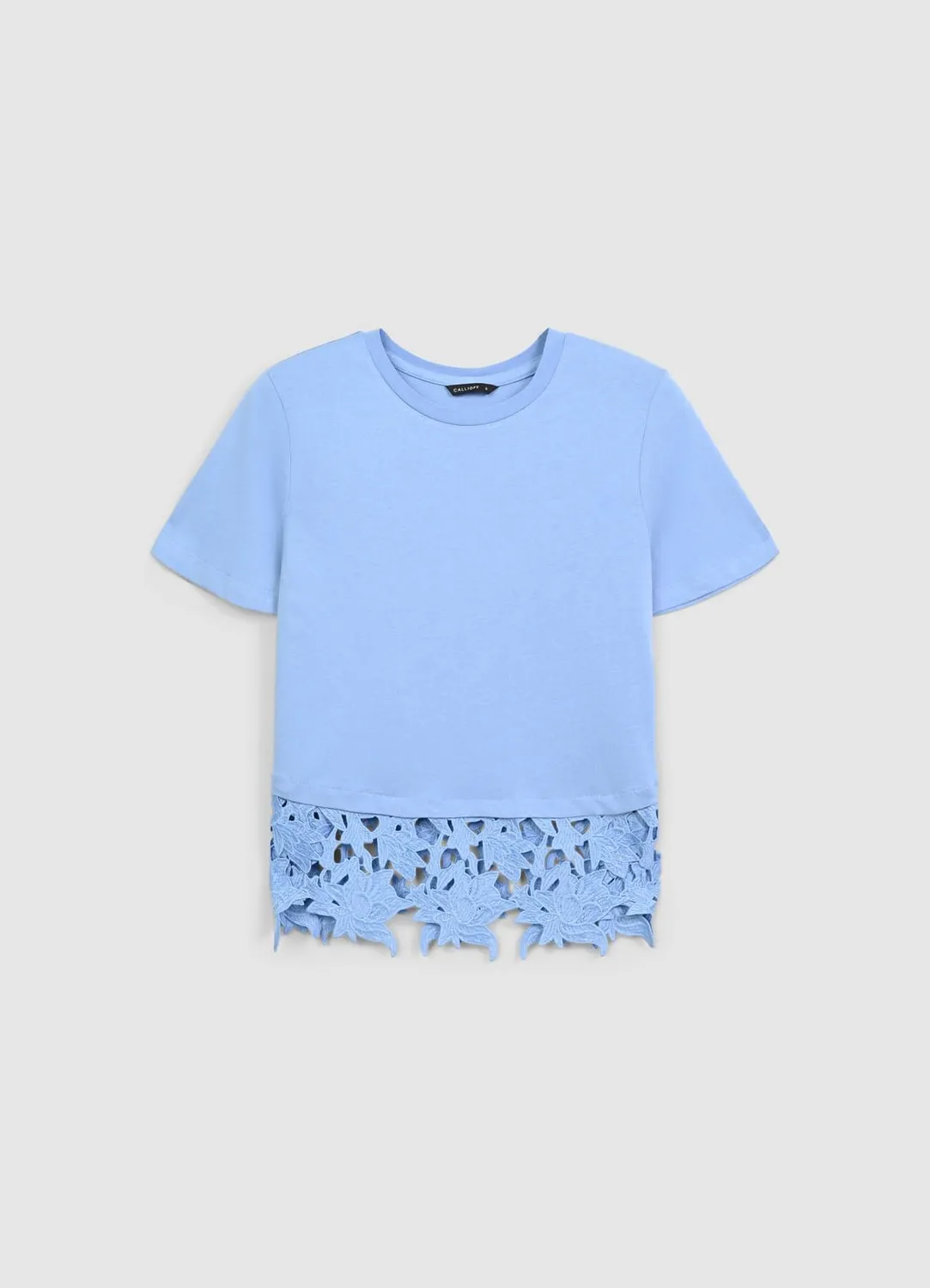 Calliope T-shirt fondo sangallo femme coton blanc