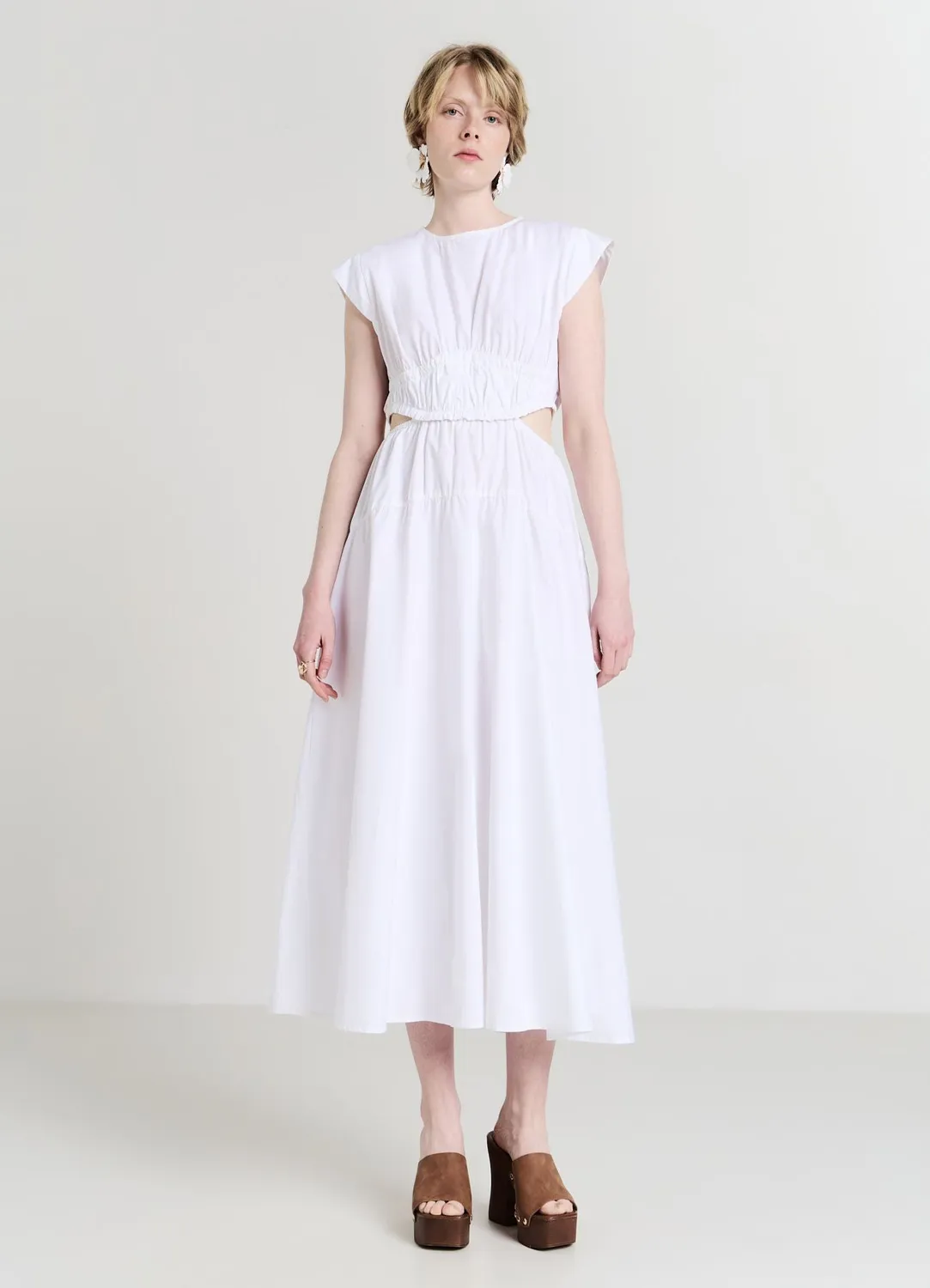 Calliope robe longue cut-out femme S coton