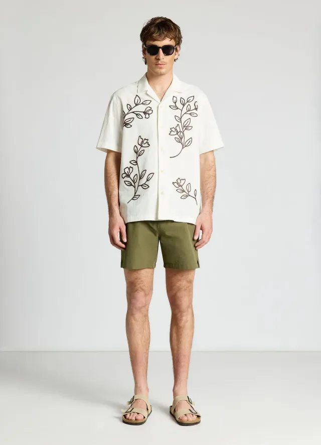 Calliope Bermuda uni Short de bain homme seersucker