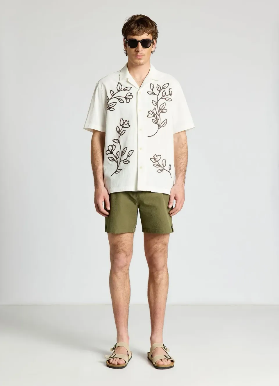 Calliope Bermuda uni Short de bain homme seersucker