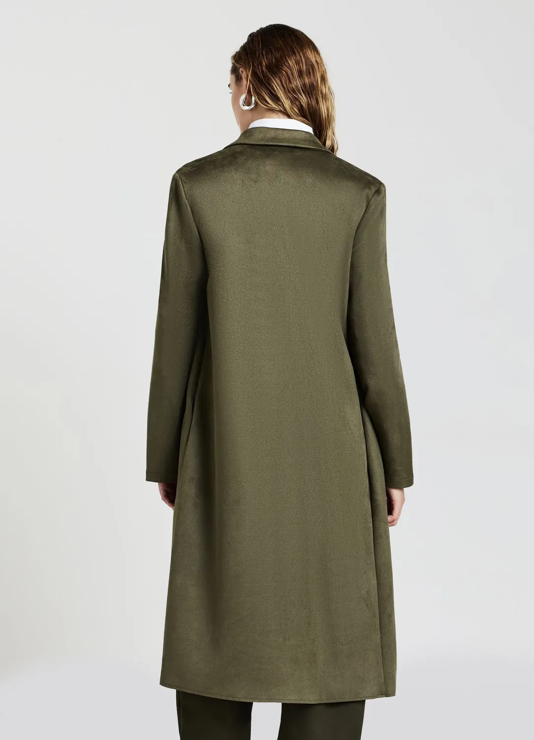 Calliope Manteau suédine femme col classique