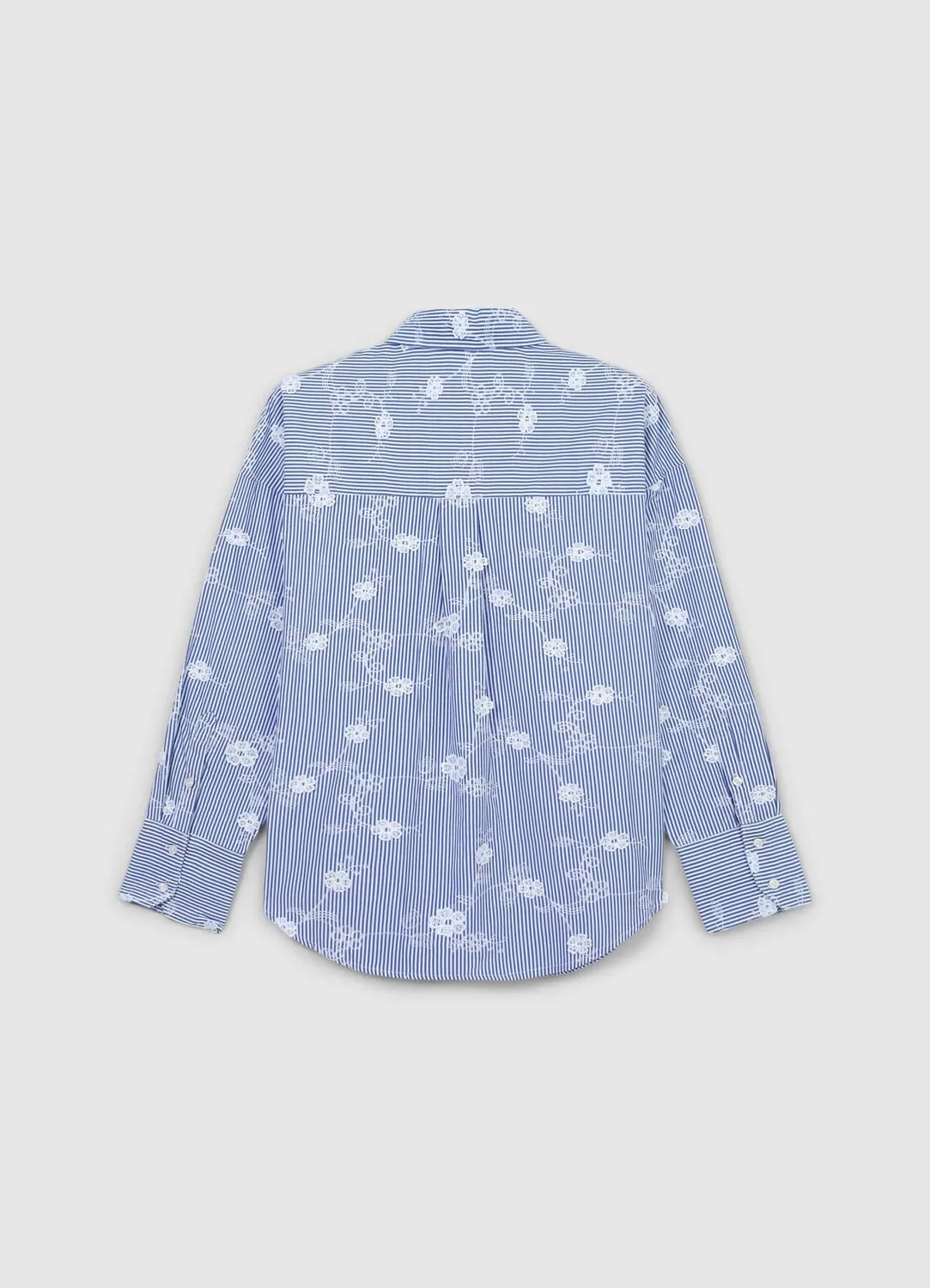 Calliope chemise longue brodée boutonnée femme