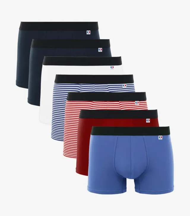 Cocorico Intégral boxer homme x7 coton stretch