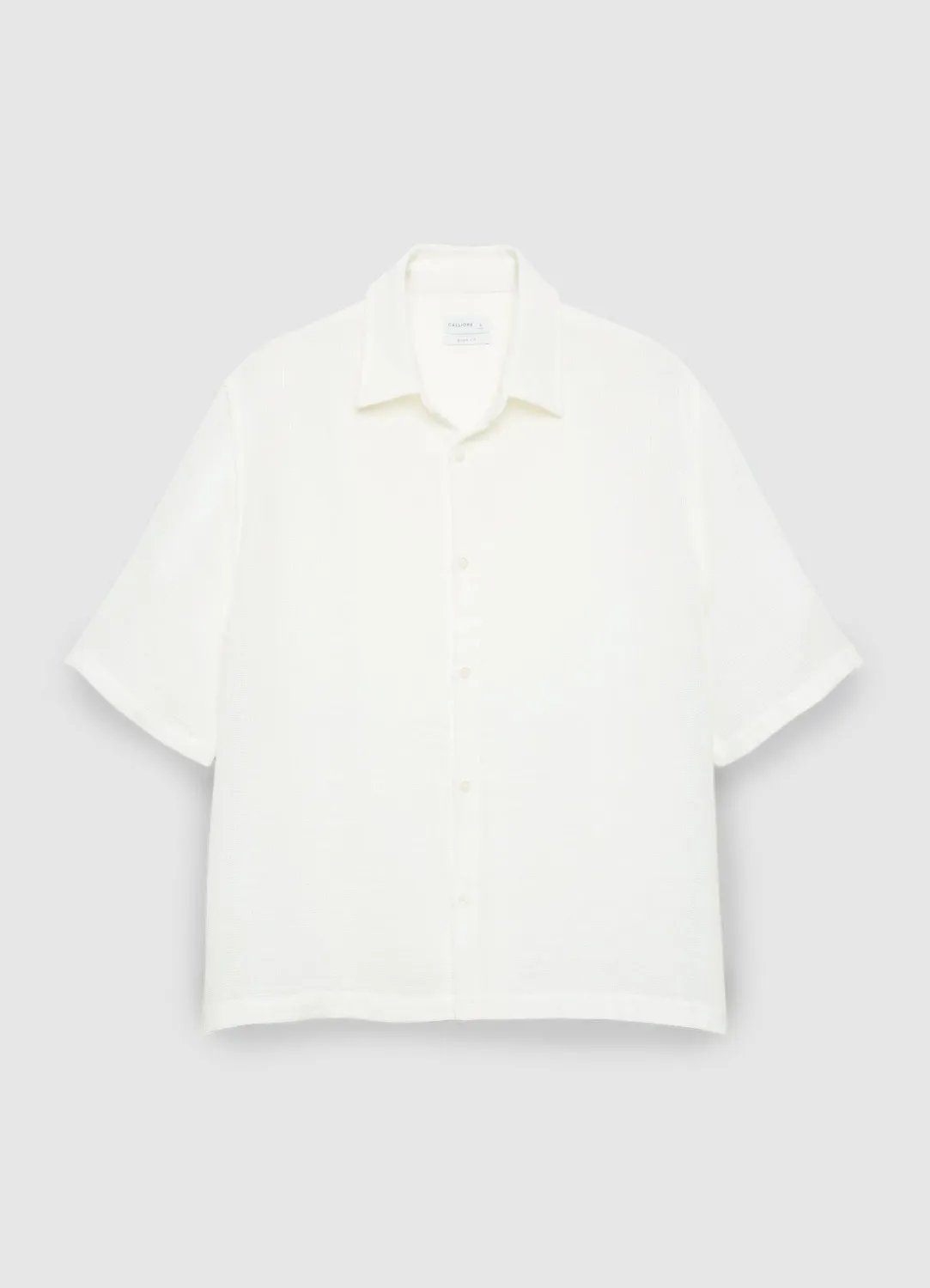 Calliope Boxy chemise homme manches courtes unie