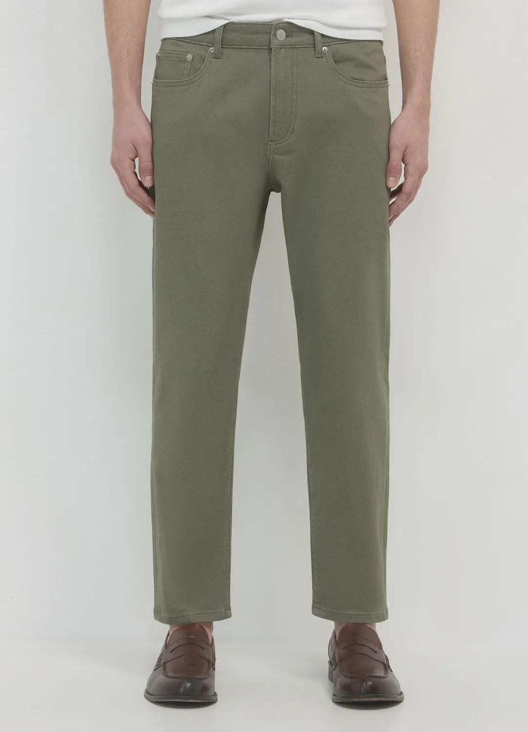 Calliope pantalon cropped homme coton uni