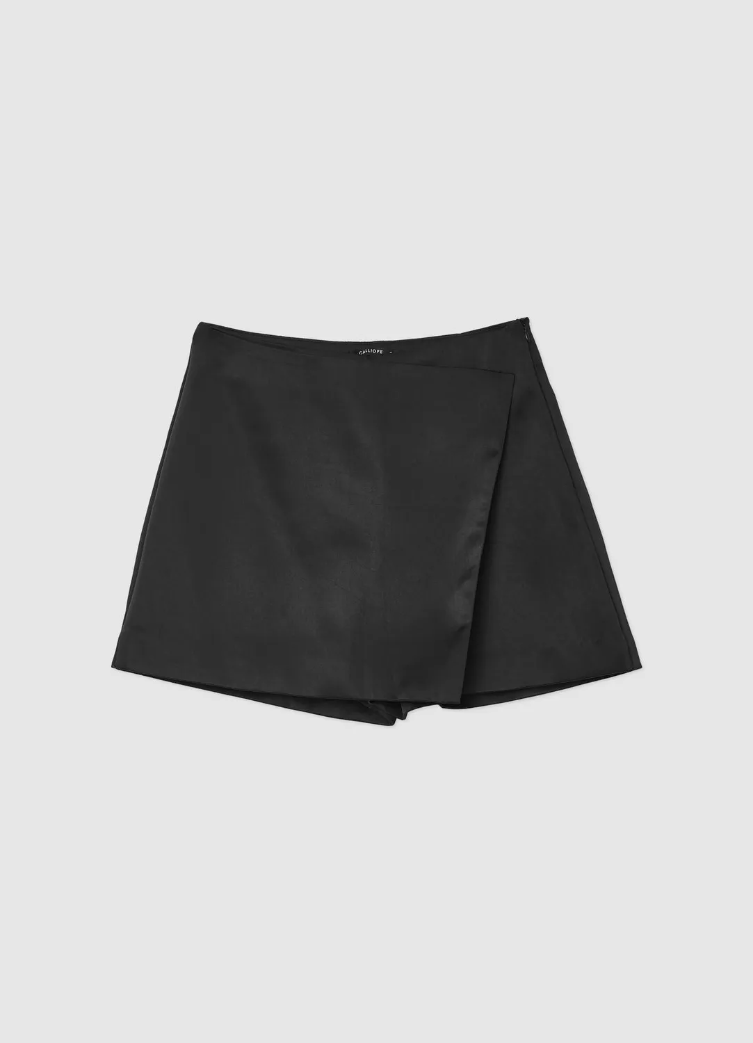 Calliope jupe-short femme satin fermeture latérale