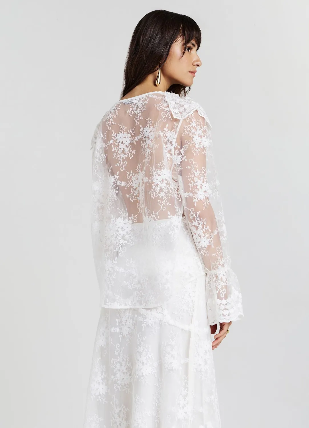 Calliope Frill Blouse femme dentelle