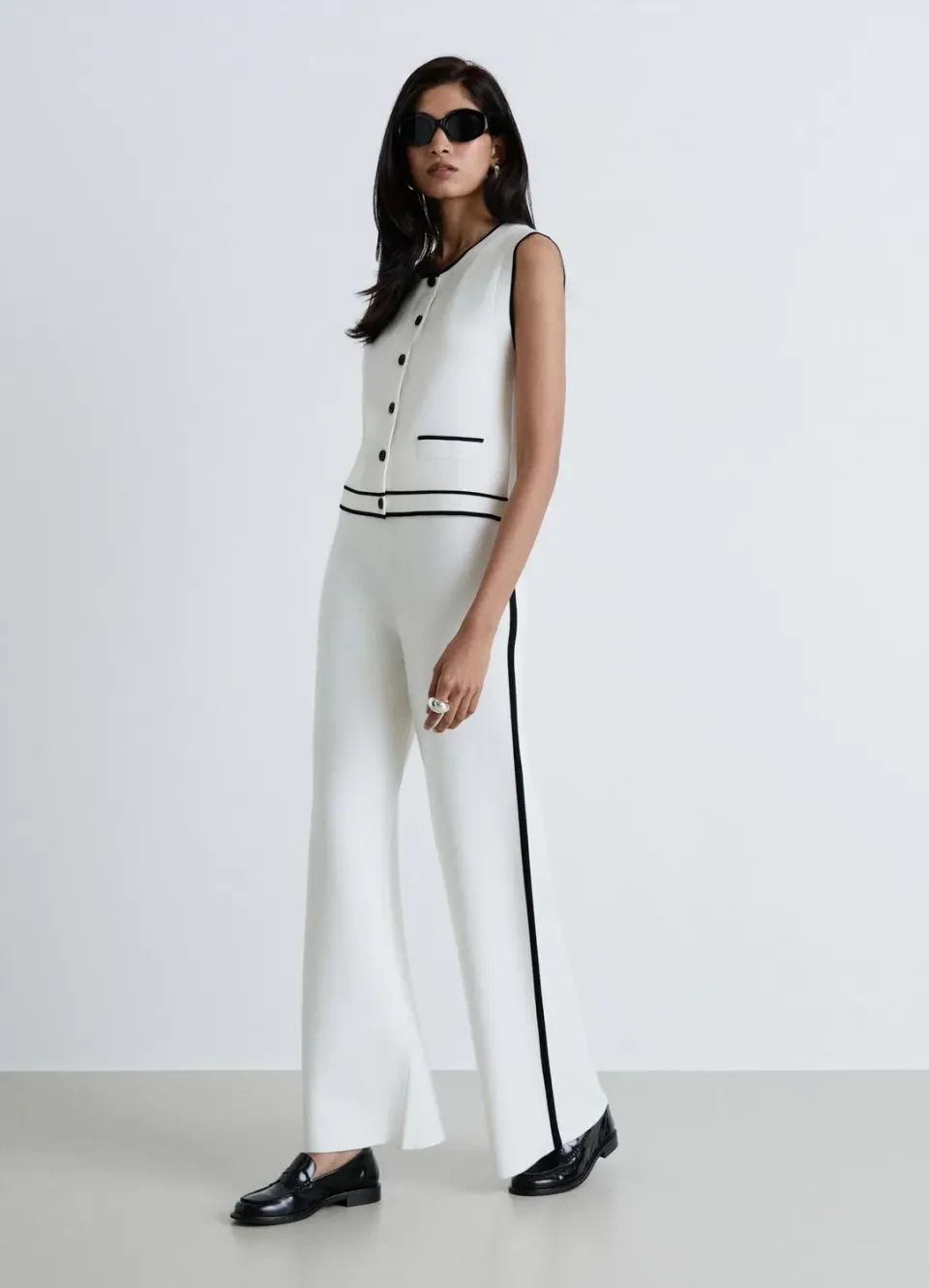 Calliope pantalon palazzo femme taille haute