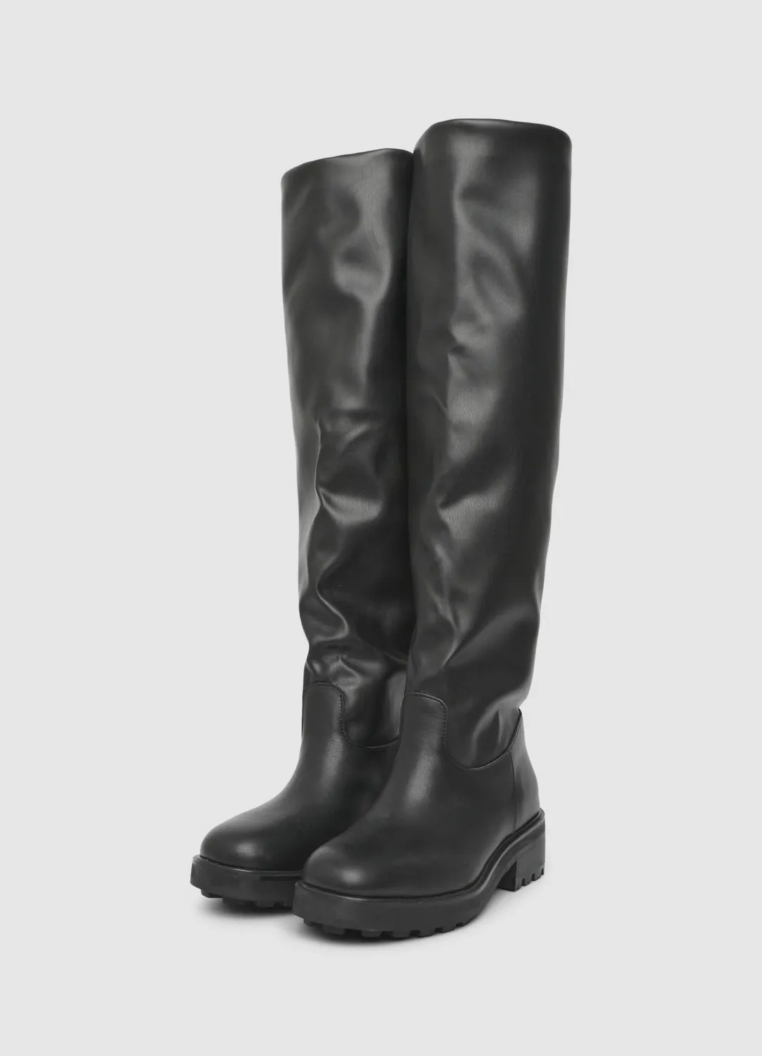 Calliope bottes froncées simili cuir femme casual