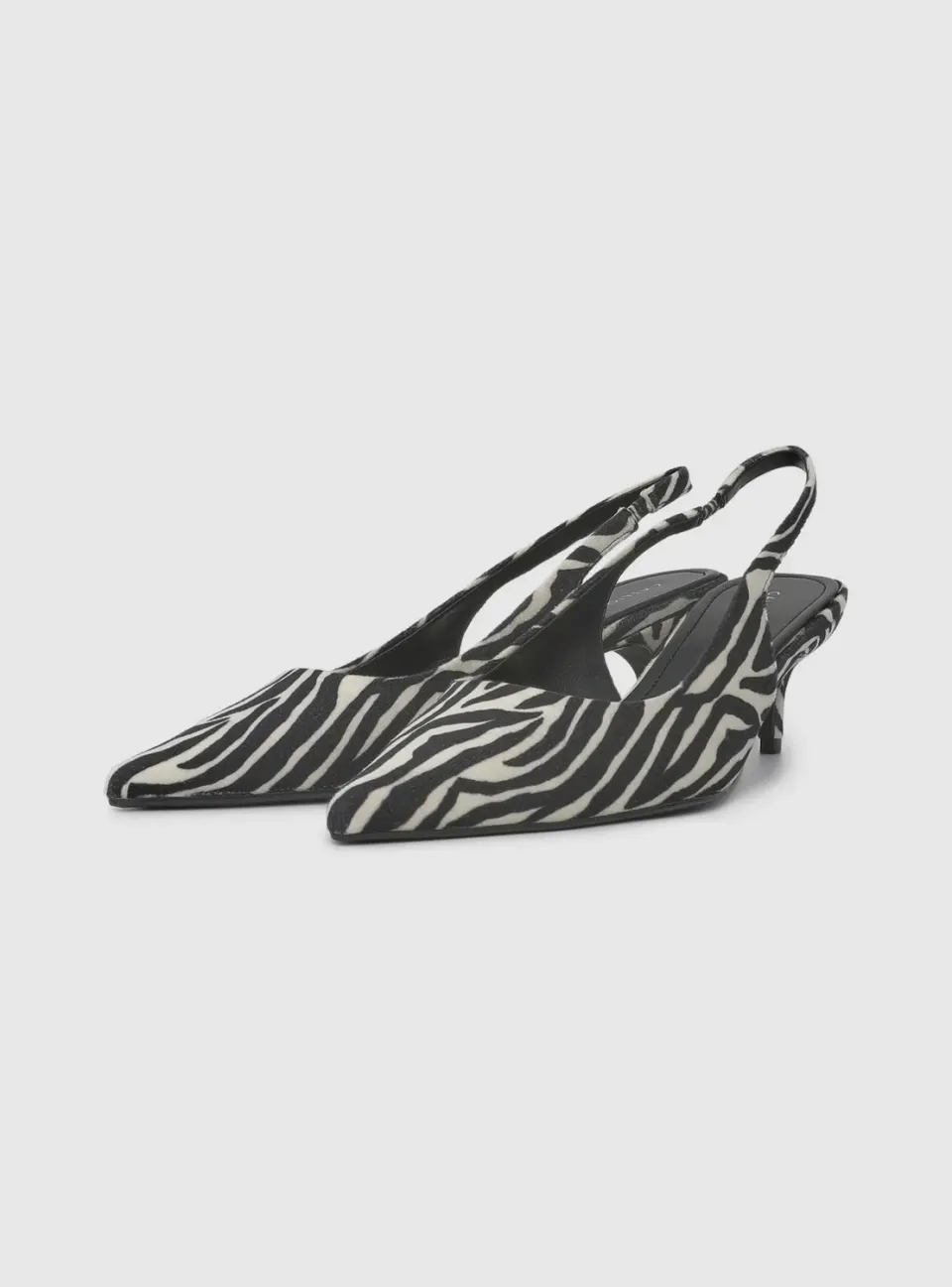 Calliope slingback femme zébrée bout pointu 6,5 cm
