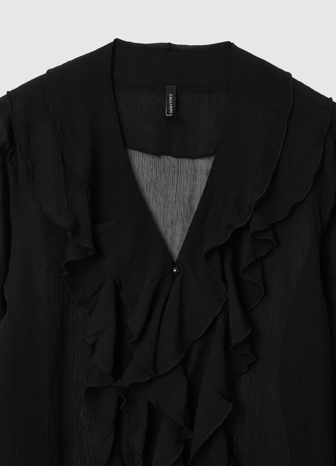 Calliope Blouse Femme Volants Col V Unie