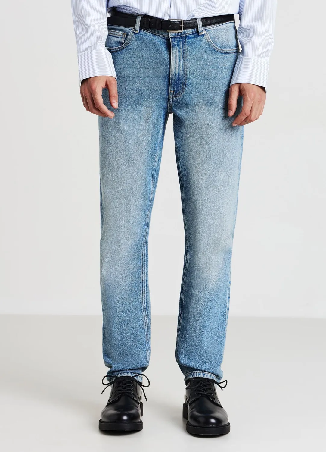 Calliope jean slim homme effet délavé 5 poches