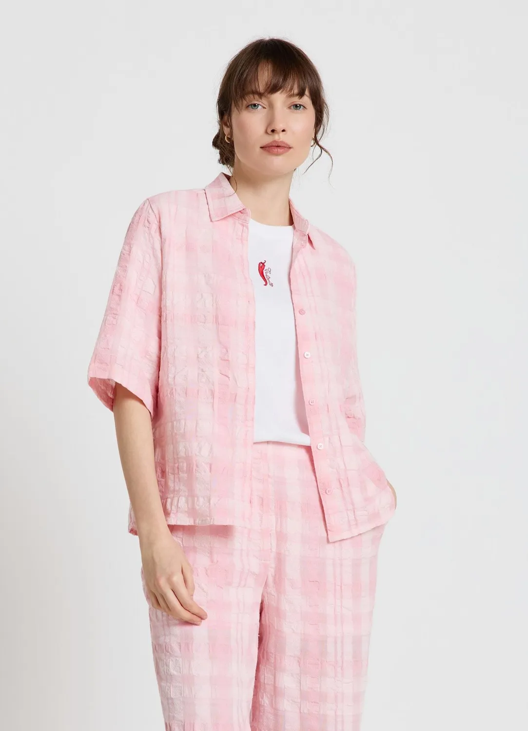 Calliope Chemise à carreaux femme transparente