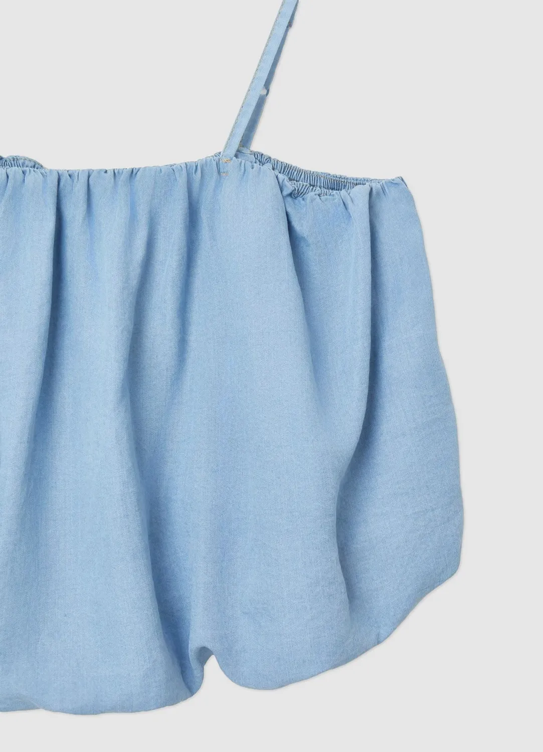 Calliope top ballon bretelles fines femme uni