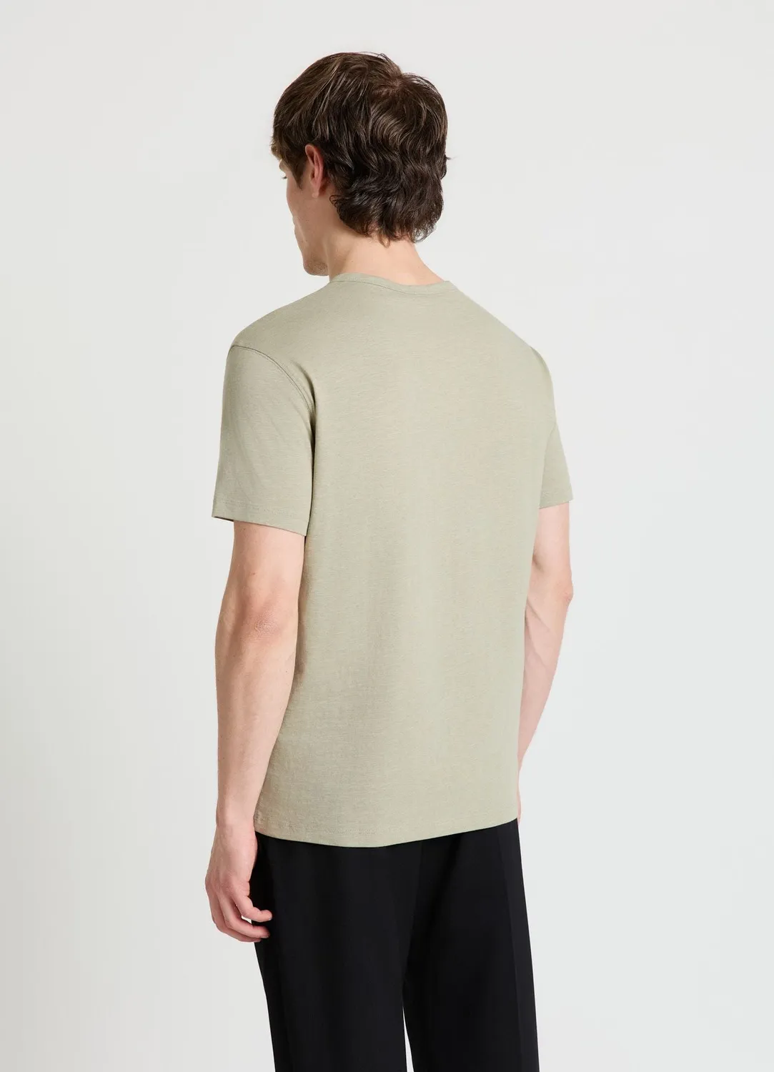 Calliope T-shirt serafino uni homme effet flammé