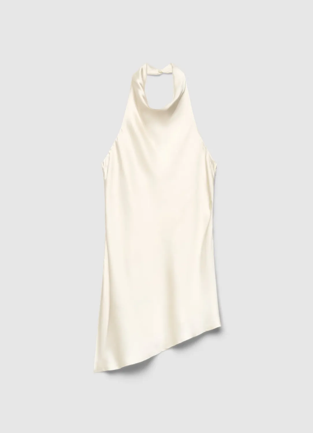Calliope top halter satiné asymétrique femme
