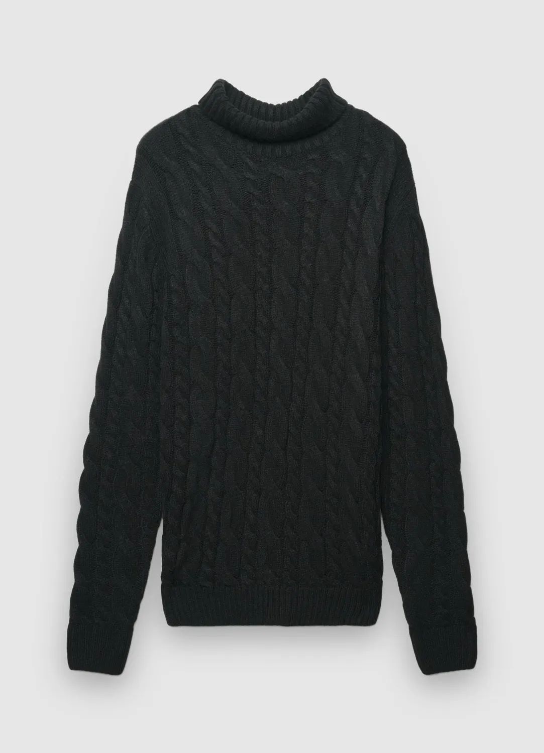 Calliope pull col roulé homme torsadé uni