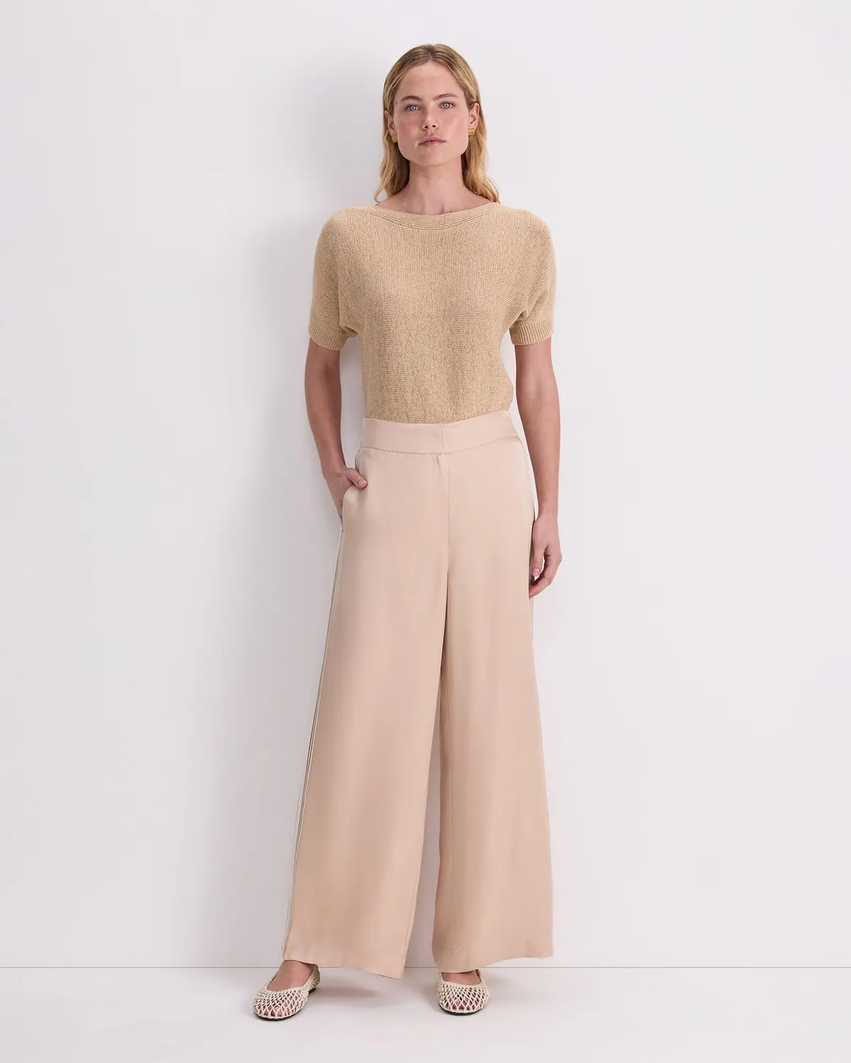 Sportscraft Yara Drape Stripe pantalon large rayé