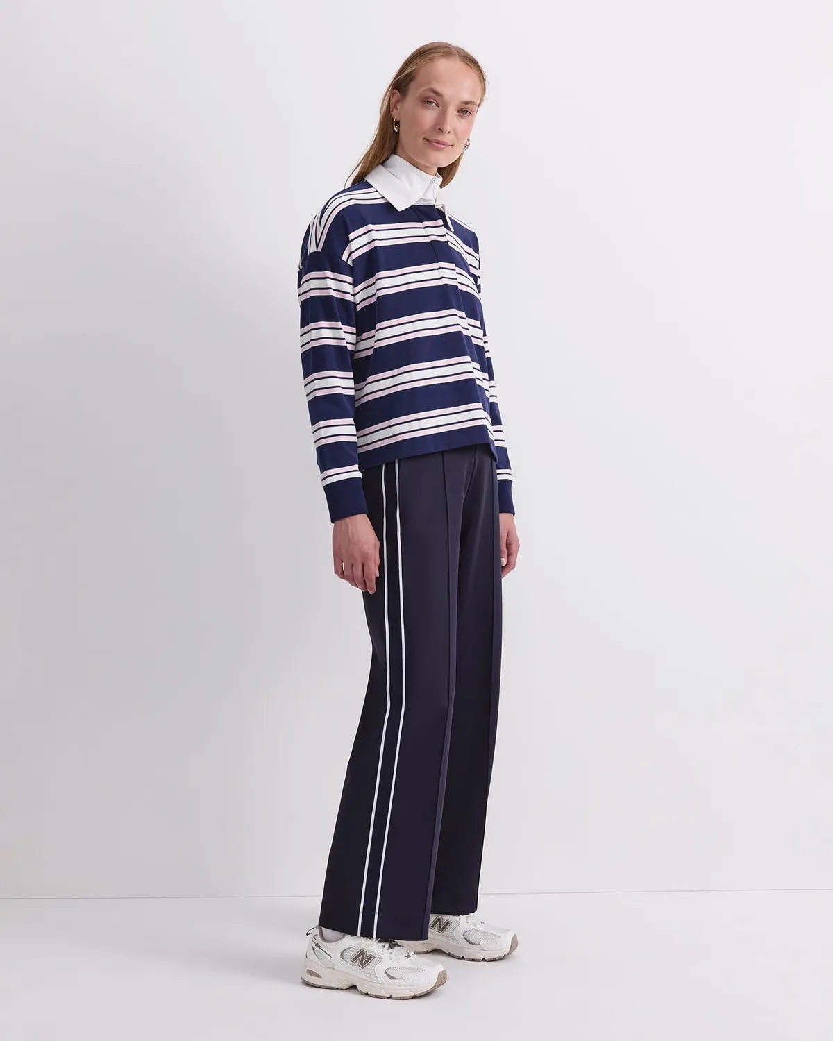Sportscraft Kiaya Cropped Rugby polo femme rayé