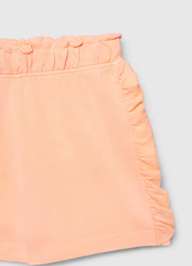 Calliope short fille volants taille élastique uni