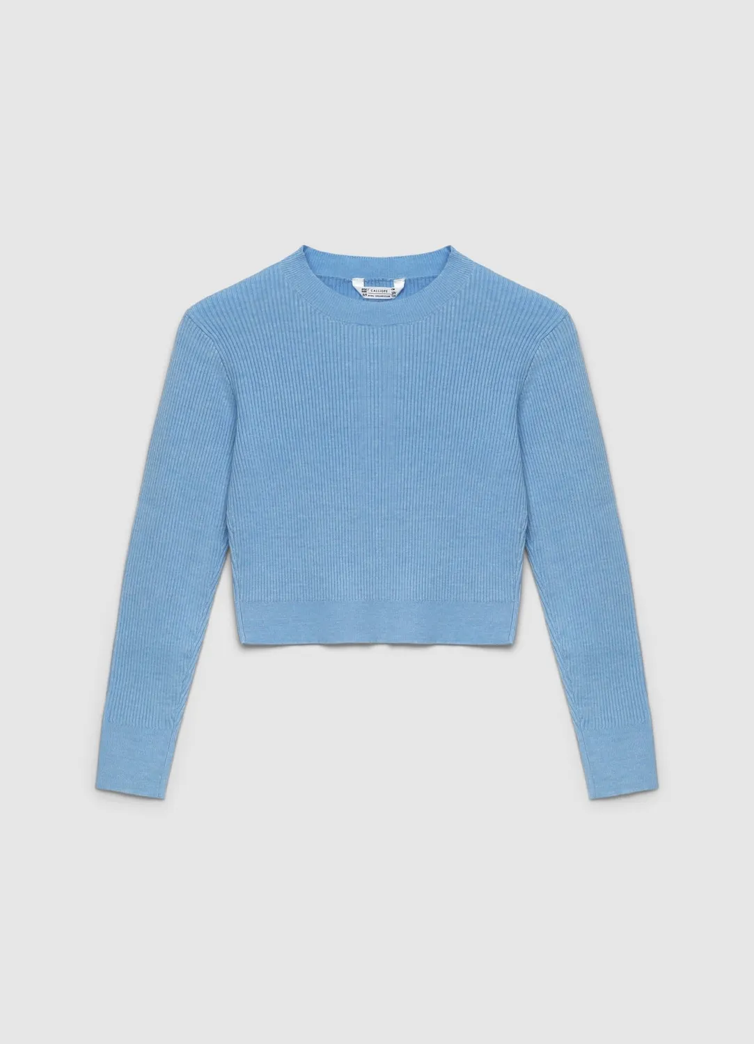 Calliope pull crop côtelé fille manches longues