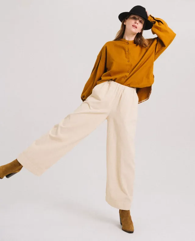 TINSELS DJOUDI MERINGUE pantalon velours côtelé