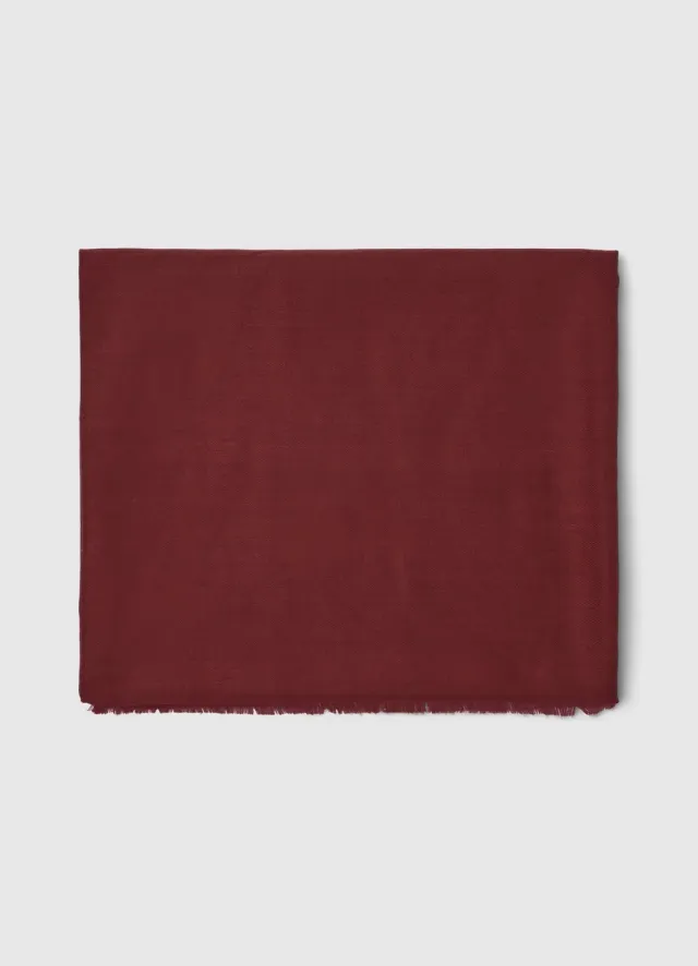 Calliope Pashmina Unie Echarpe 180x70 cm Franges