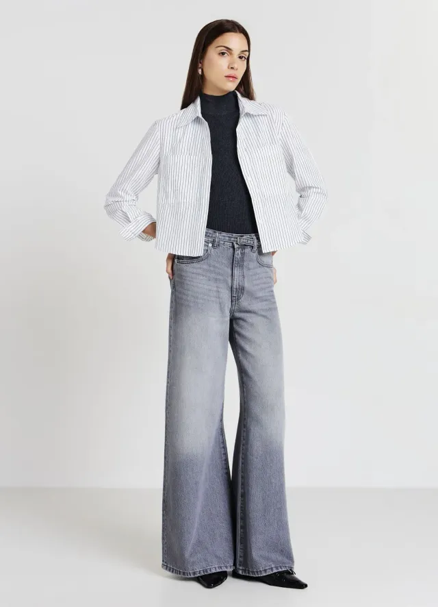 Calliope jean wide leg femme avec ceinture