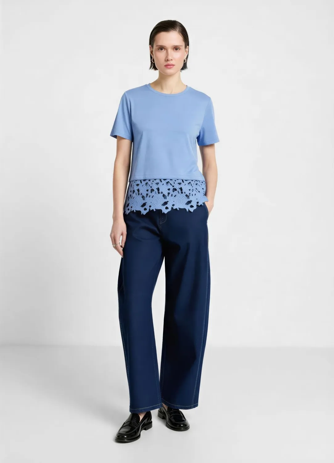 Calliope t-shirt femme M dentelle bas