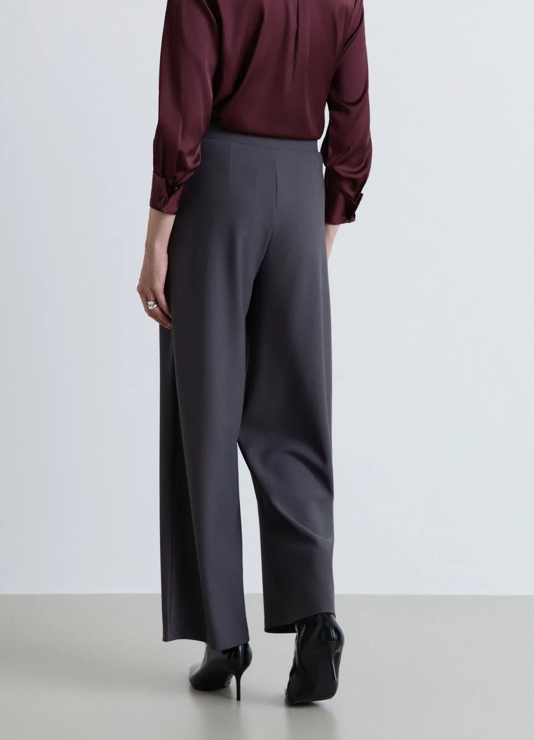 Calliope pantalon palazzo femme taille haute ceinture