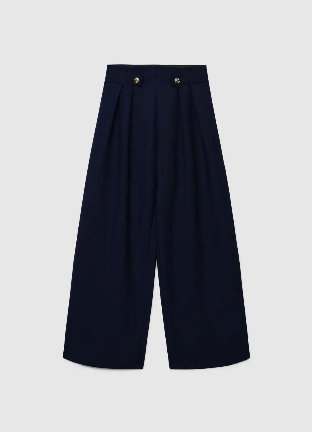 Calliope Pantalon palazzo uni femme taille haute