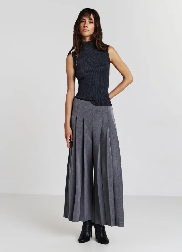 Calliope pantalon culotte plissé femme