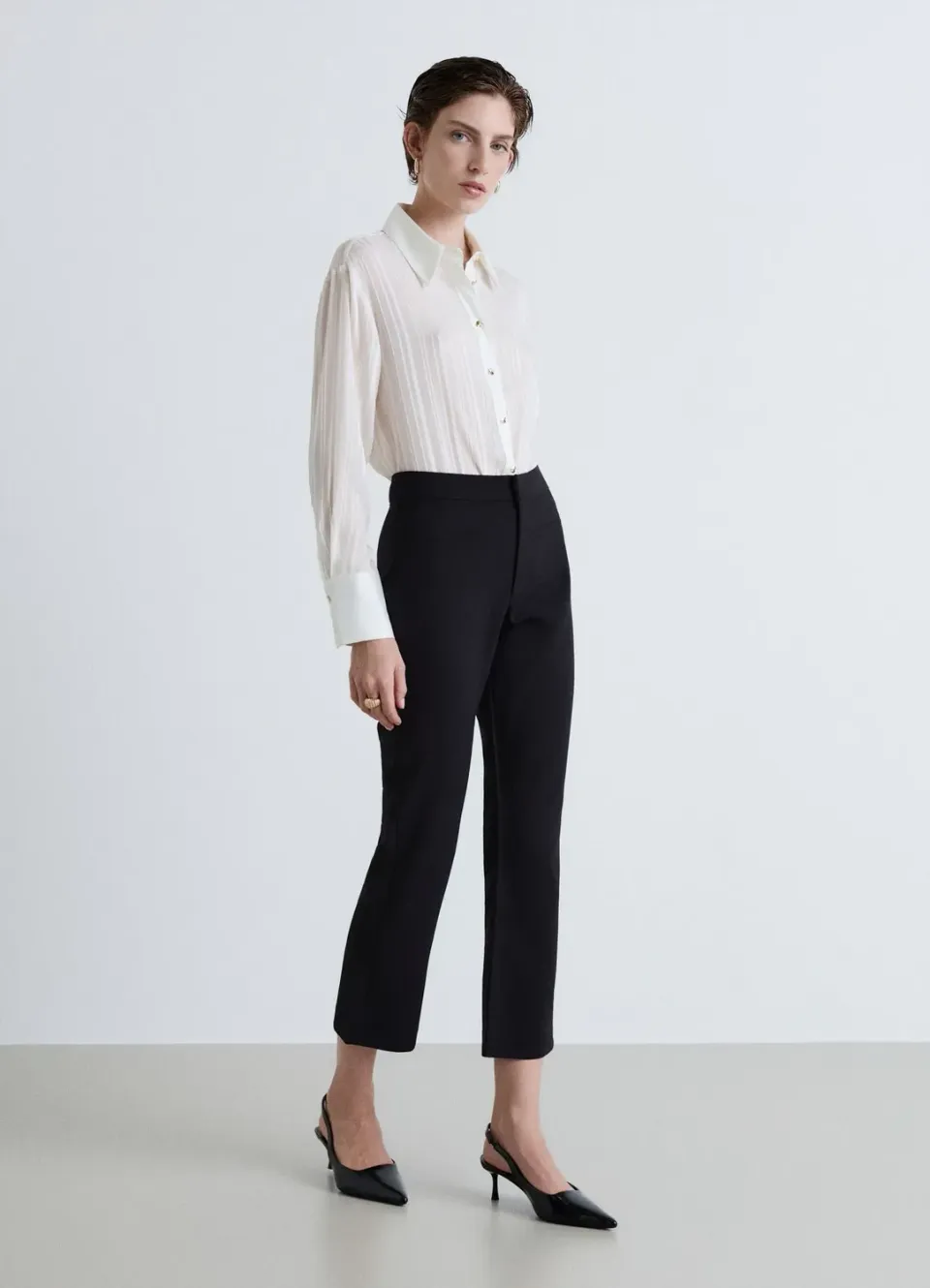 Calliope pantalon flare uni femme mini évasé