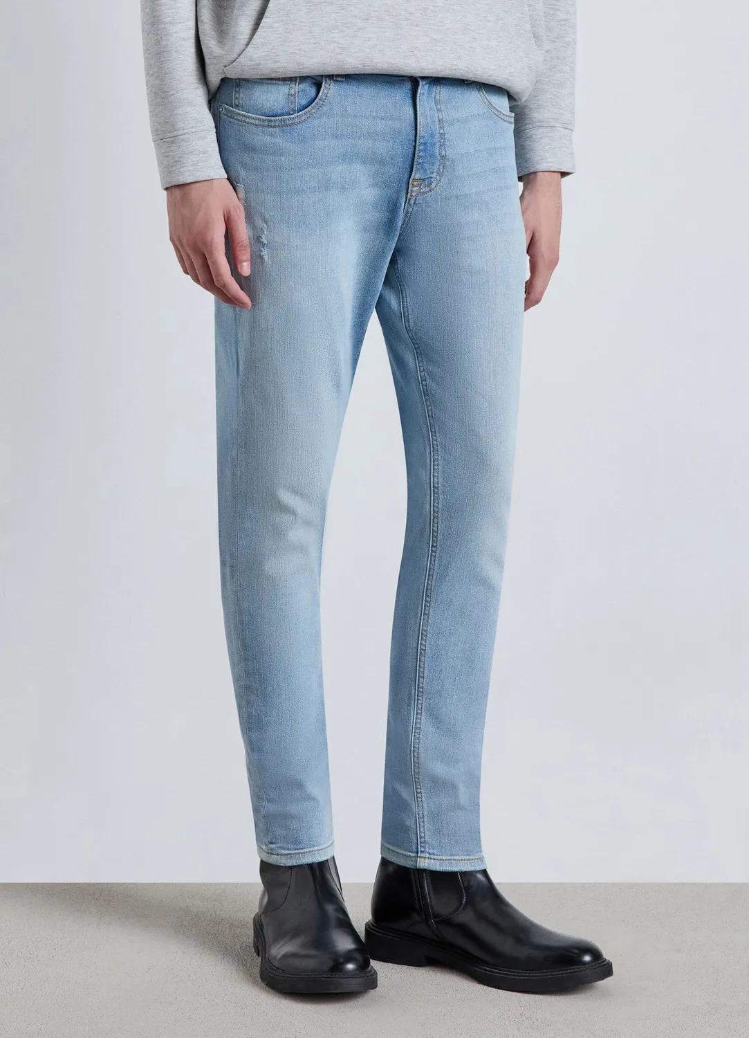 Calliope jean skinny homme déchiré uni