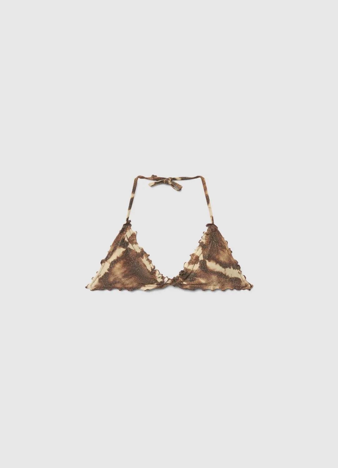 Calliope haut de bikini triangle réversible brillant
