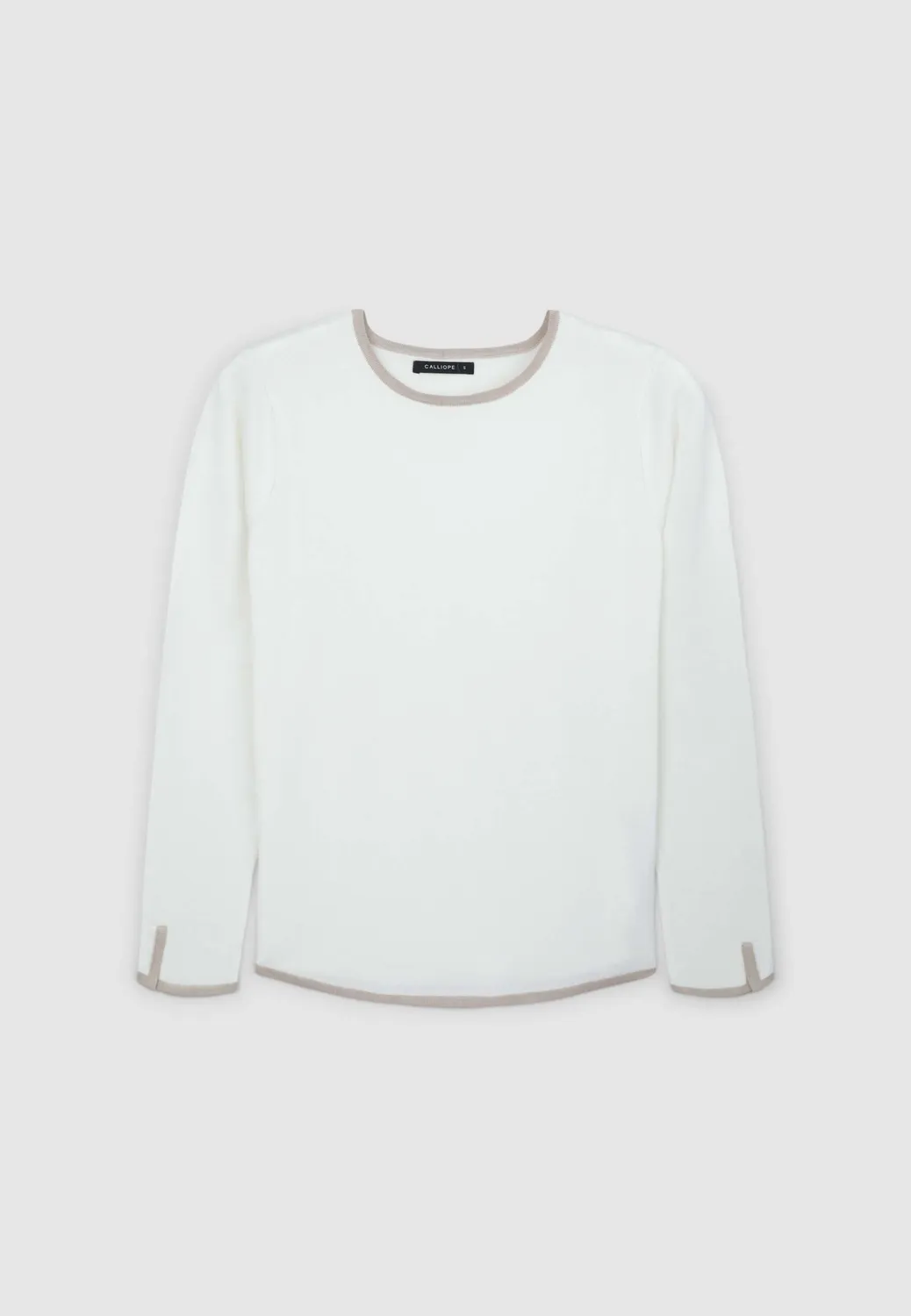 Calliope Maglia profili a contrasto pull femme col rond