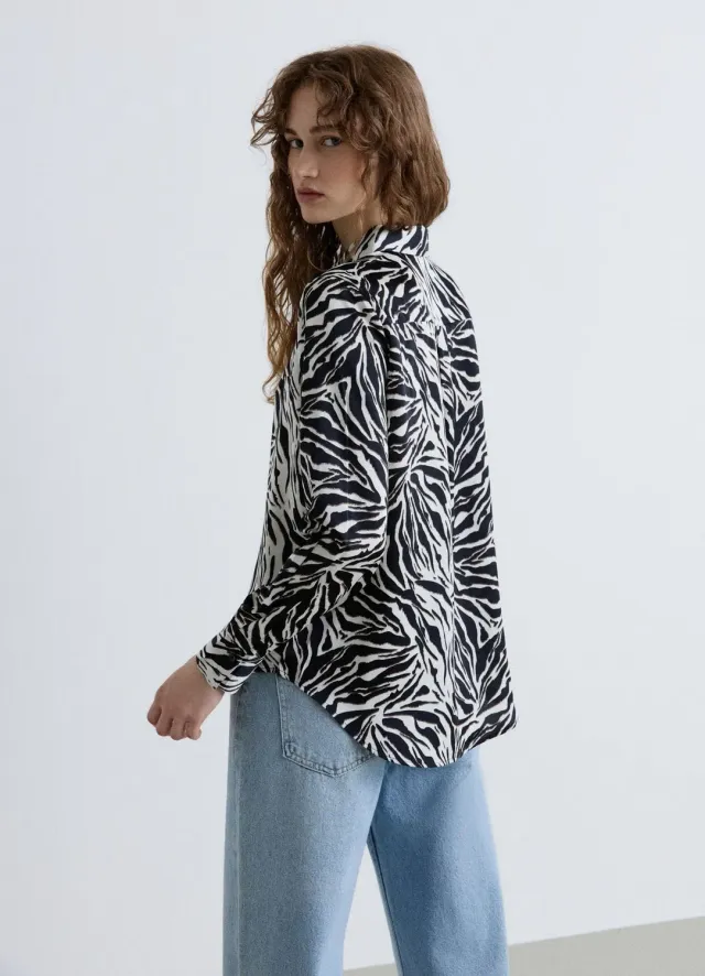 Calliope chemise animalier femme manches longues