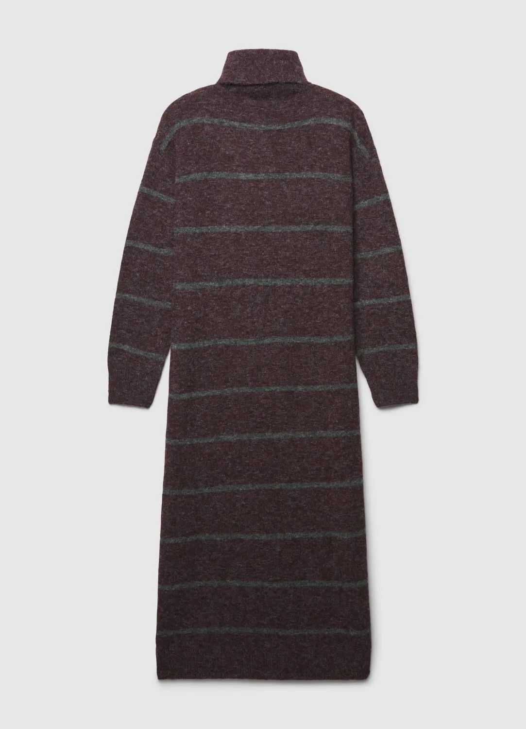 Calliope Atelier robe longue femme col roulé rayée