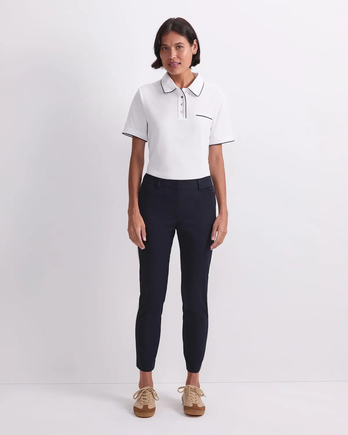Sportscraft Evie pantalon capri coton rayure laterale