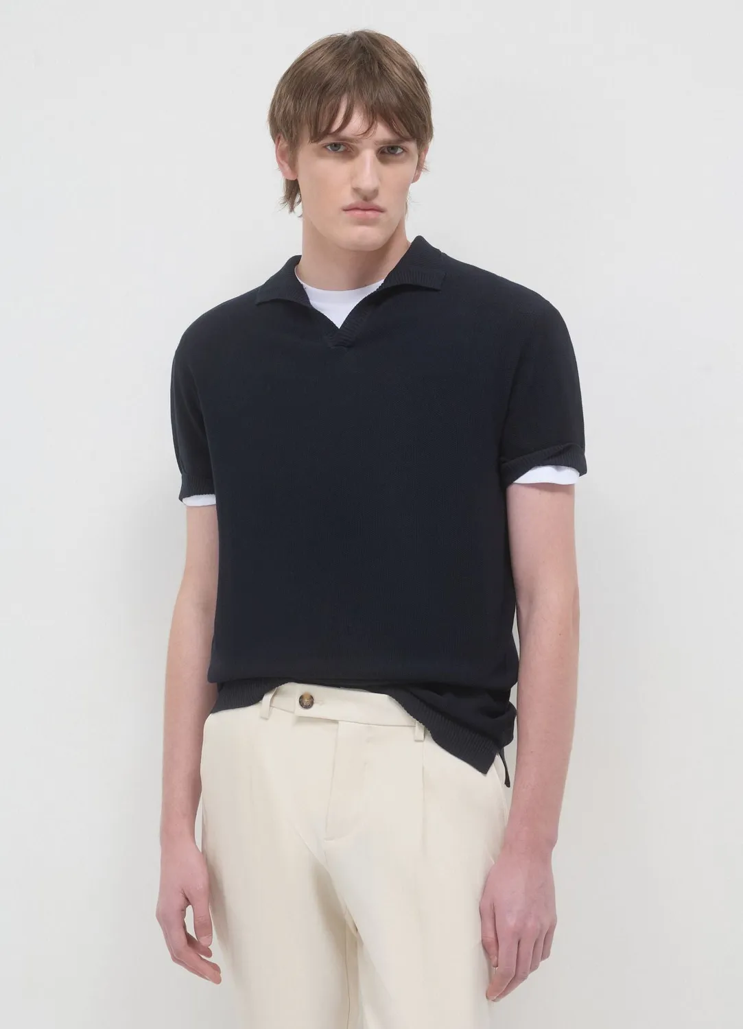 Calliope polo homme coton uni manches courtes regular