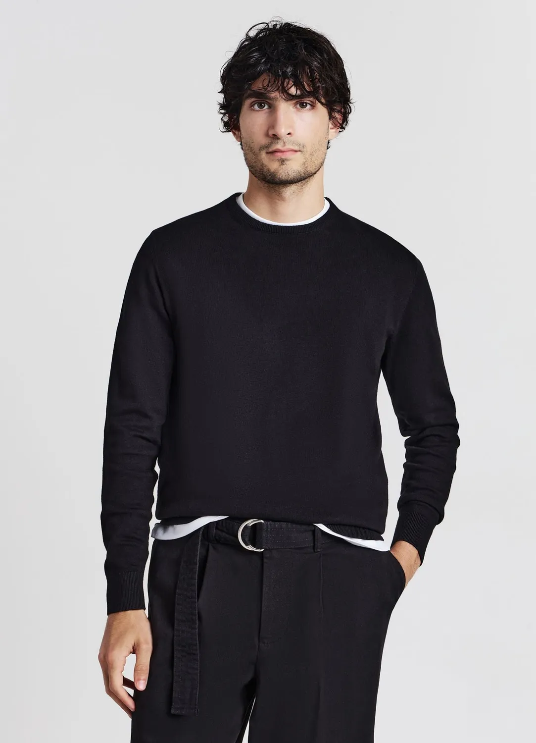 Calliope pull col rond homme coton