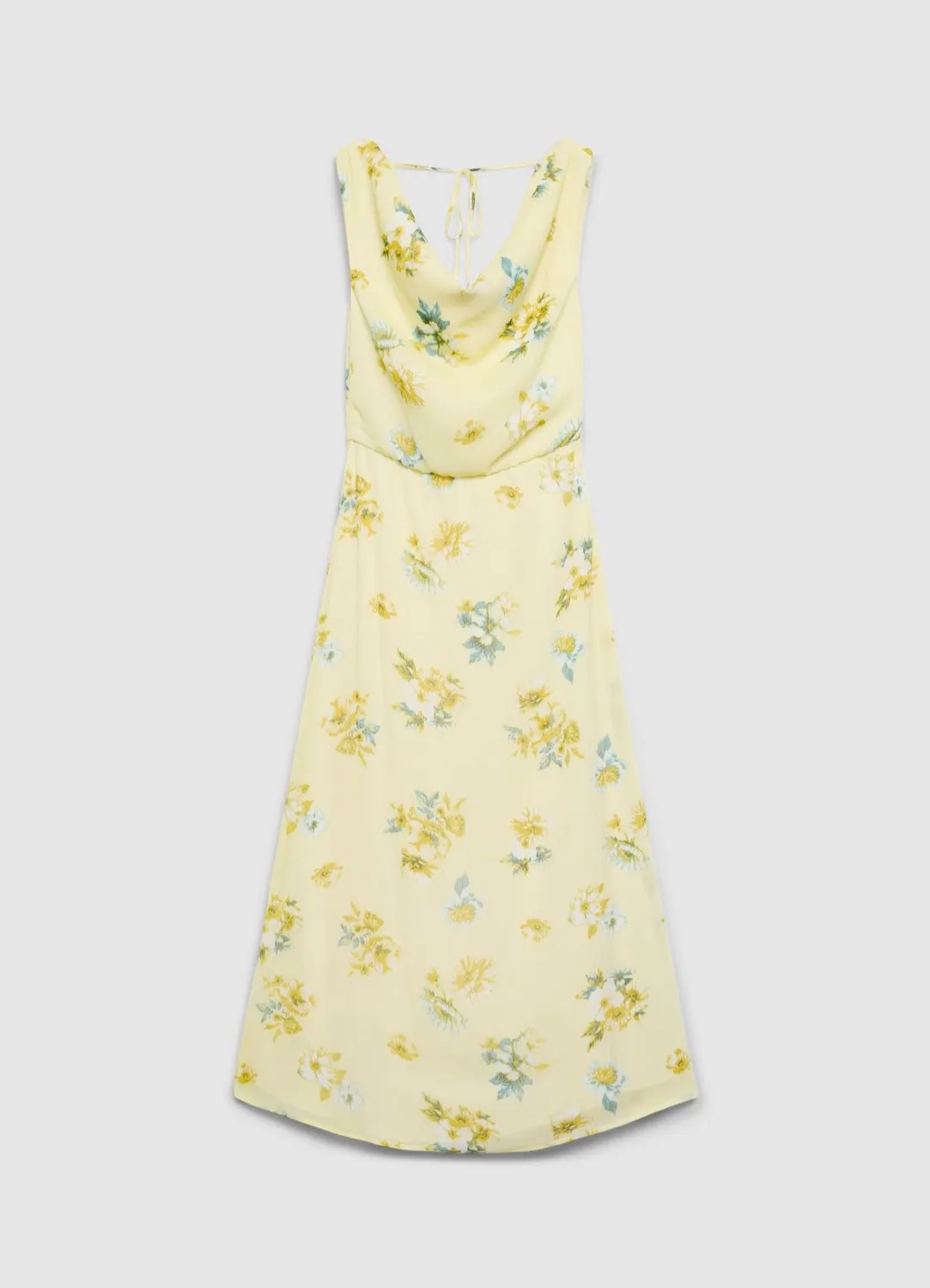 Calliope robe longue fleurs femme col drapé sans manches