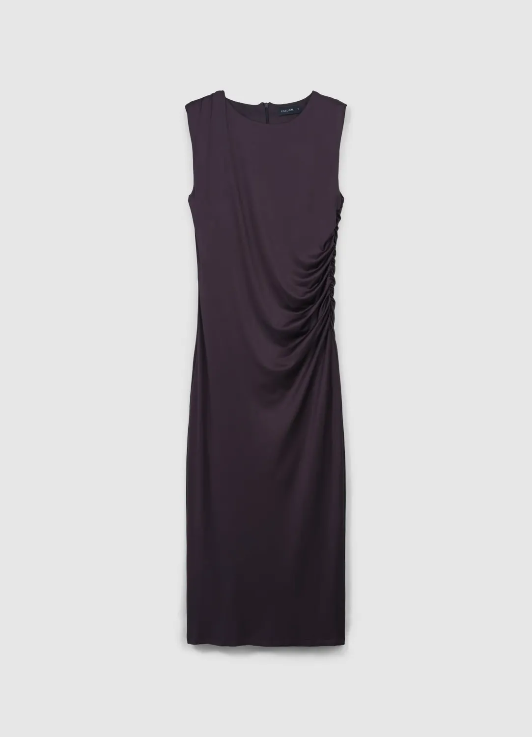 Calliope robe longue froncée sans manches femme